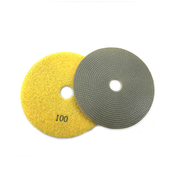 SPP-E 100mm Velcro Backed Electroplated Polishing Pad For Marble