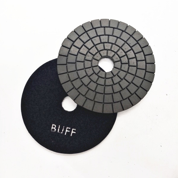 4" Diamond Black Glazing Final Buffing Pad for granite marble bring shiny result 
